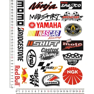 Ninja Motorsiklet Kask Sticker Çıkartma Seti