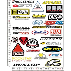 Motorsiklet Kask Leptop Telefon Arkası Sticker Çıkartma Seti