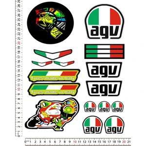 Agv Vespa Motorsiklet Kask Sticker Çıkartma Seti