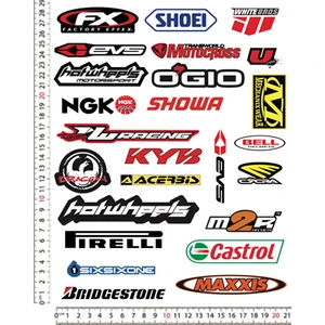 Motorsiklet Kask Leptop Telefon Arkası Sticker Çıkartma Seti