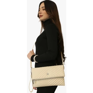67-6010 Kadın Linen Bej Portföy Çanta