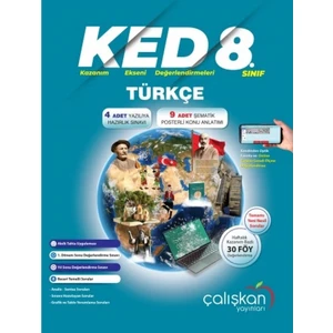 Çalışkan Yayınları 8. Sınıf LGS Türkçe (KED) Kazanım Ekseni Değerlendirmeleri
