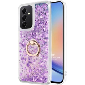 Samsung Galaxy A54 Kılıf Glitter Liquid Holder Mor