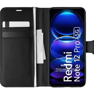 Xiaomi Redmi Note 12 Pro 5g Kılıf Delux Leather Wallet Siyah