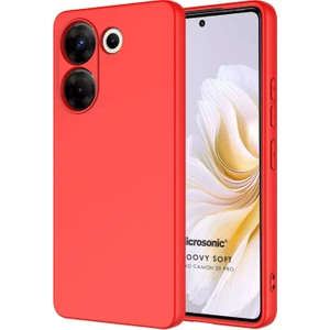 Tecno Camon 20 Pro 5g Kılıf Groovy Soft Kırmızı