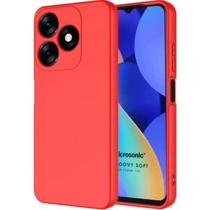Tecno Spark 10C Kılıf Groovy Soft Kırmızı