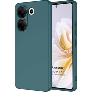 Tecno Camon 20 Kılıf Groovy Soft Koyu Yeşil
