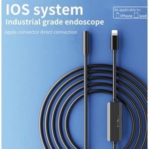 Endoskop Yılan Video Kamera Ios Uyumlu Led'li 5 Metre 7 mm Sert Kablo 2mp Full Hd