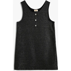 Jile Elbise Yuvarlak Yaka Düğme Detaylı