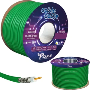 Cable Cable Anten Kablosu Rg6/u4 48TEL Yeşil 100MT Poke PK-1323