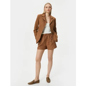 Mini Şort Beli Bağcıklı Cep Detaylı Pamuklu