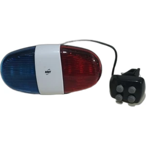 Güçlü Bisiklet Motosiklet  Bisiklet Polis Korna 4 Farklı Siren Sesi 6 LED Işıklı Polis Kornası