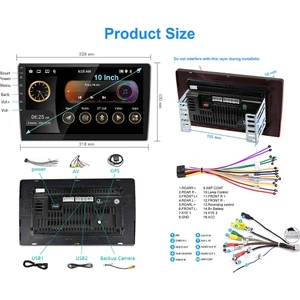 E-SHOP33/10.1 inç 2din Android 13 Double Ekran /2+32gb 4core Multimedya Arkası Kısa ince model