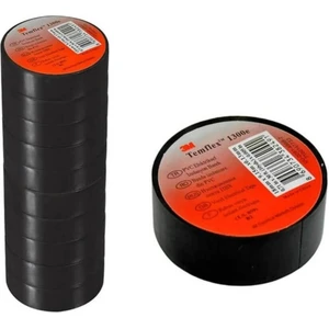 3M™ Temflex™ 1300e Elektrik İzolasyon Bandı, Siyah - 10`lu Paket (18 mm x 9,5m)