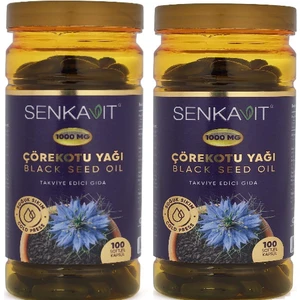 Bitkisel Çörekotu Yağı Softjel 1000 Mg 100 Kapsül 2 Li Paket