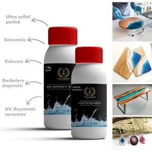 Sor Marine Ultra Şeffaf Döküm Tipi Kristal Clear Epoksi Reçine 1.5 Kg Set