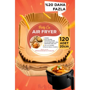 Party Ca Airfryer Pişirme Kağıdı Yağsız Hava Fritözü Philips Tefal Xiaomi 120 Adet 20CM Kare