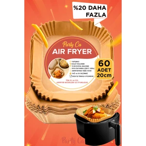 Party Ca Airfryer Pişirme Kağıdı Yağsız Hava Fritözü Philips Tefal Xiaomi 60 Adet 20CM Kare