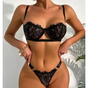Dantelli Iç Çamaşırı Takımı,kırmızı Balenli Dantelli Sütyen Takım, Transparan Seksi Sütyen Takım Iç Çamaşırı