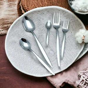 30 Parça 6 Kişilik Çatal Kaşık Takımı Sivri Model (Kutulu)