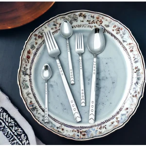 6 Kişilik 30 Parça Damla Model Çatal Kaşık Takımı Kutulu