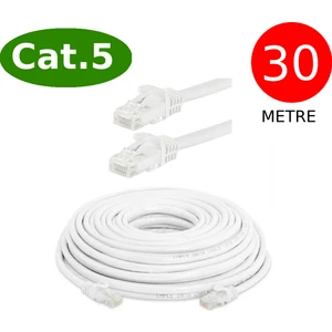 Cat5 Network Internet Ethernet Bilgisayar Kablosu RJ45 - RJ45 30 Metre Patch Kablo