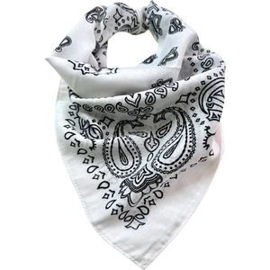 Als Accessories Beyaz Renk Içerisi Desenli Etnik Desenli %100 Koton Bandana