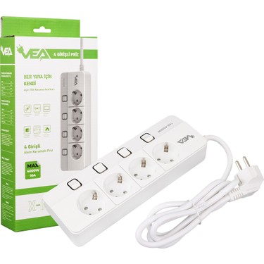Ayt Vea VE-XMAN104 A Class 4'lü Anahtarlı 1.5 Metre Grup Fiyatı
