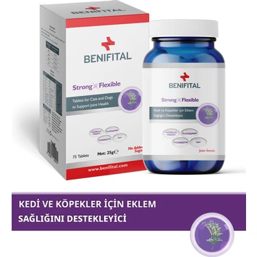 Benifital Strong & Flexible Tablet Kediler Ve Köpekler için Glukozamin