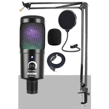 Lastvoice BM350 STA RGB USB Oyuncu ve Yayıncı Mikrofonu (Kayıt Gaming Tiktok Twitch Canlı yayın