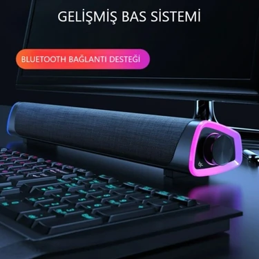 Knittingtr Bluetooth Güçlü Hoparlör Bass Subwoofer Soundbar Tv Ses Sistemi