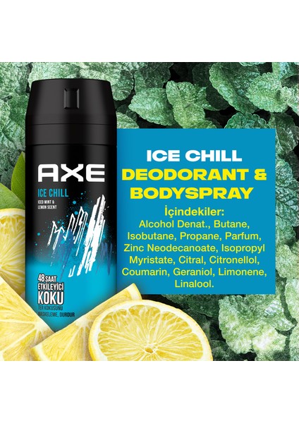 Erkek Deodorant & Bodyspray Ice Chill 48 Saat Etkileyici Koku 150 ml