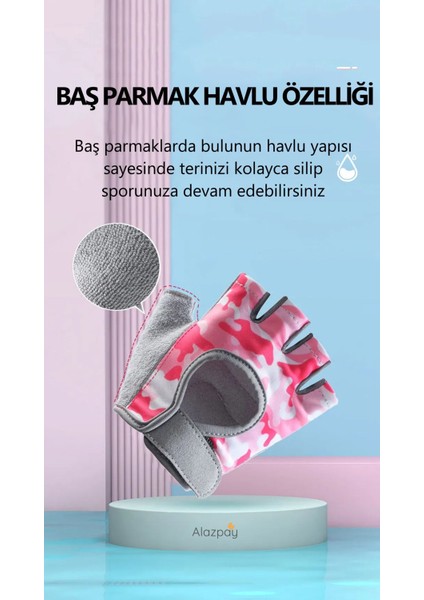 Çocuk Yarım Parmak Avuç Içi Yastık Korumalı Kaymaz Silikon Bisiklet Spor Eldiveni (9-14 Yaş) modelleri