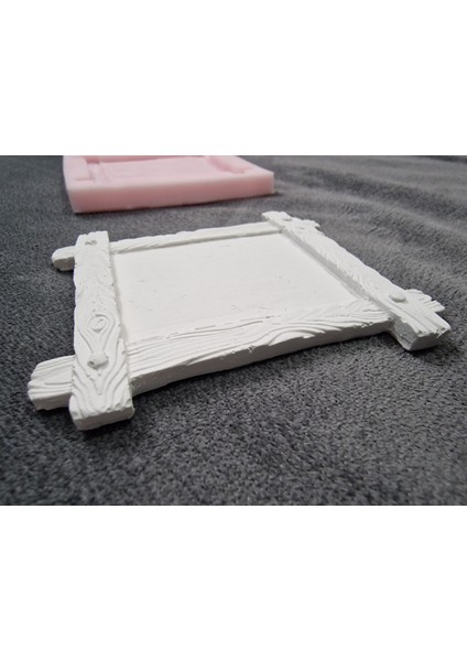 Ahşap Dekorlu Mini Çerçeve Silikon Kalıp K-1165 fırsatları