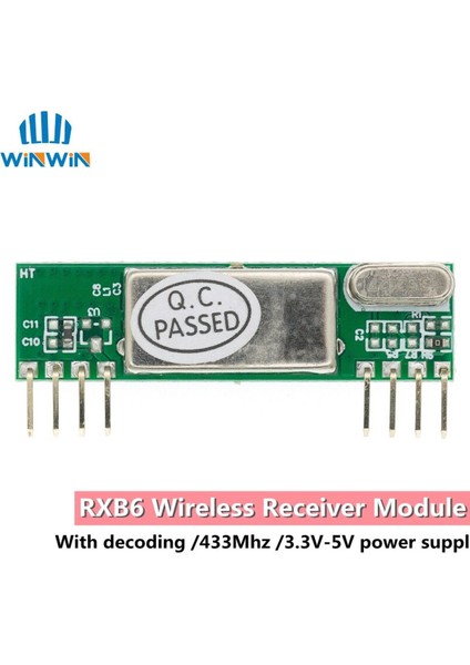 DC3V-5.5V Rxb6 433MHZ Rf Süperheterodin Alıcı Modülü Arduino/arm/avr Için Kod Çözme ile (Yurt Dışından)