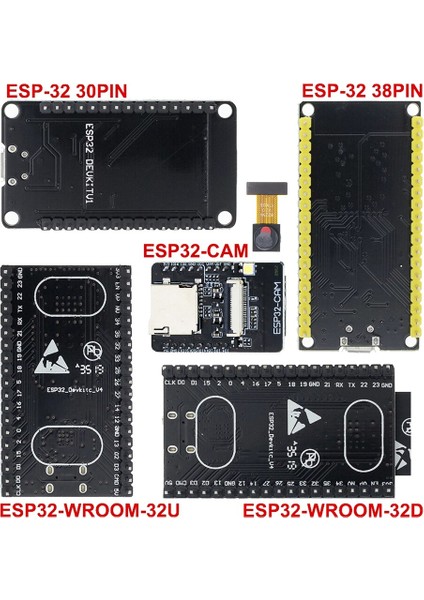 ESP32 Geliştirme Kartı Wifi+Bluetooth Ultra Düşük Güç Tüketimi Çift Çekirdekli Esp-32 ESP-32S ESP32-CAM Esp-Wroom-32 CH9102X (Yurt Dışından)