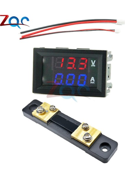 Dc 7-110V 50A Yüksek Hassasiyetli Gerilim Akım Test Cihazı Paneli 0.28 Inç 3 Bit LED Dijital Ekran Dc Kaynağı Voltmetre Ampermetre (Yurt Dışından)