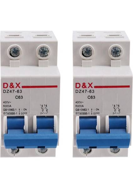 2x 2p 63A DC400V Mcb Güneş Enerjisi Fotovoltaik (Pv) Solar Dc Devre Kesici (Yurt Dışından)