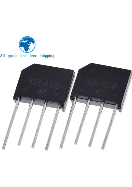 5pcs KBL406 KBL-406 4A 600V Tek Fazlı Diyot Köprü Doğrultucu Zıp-4 (Yurt Dışından)