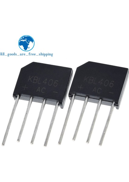 5pcs KBL406 KBL-406 4A 600V Tek Fazlı Diyot Köprü Doğrultucu Zıp-4 (Yurt Dışından)