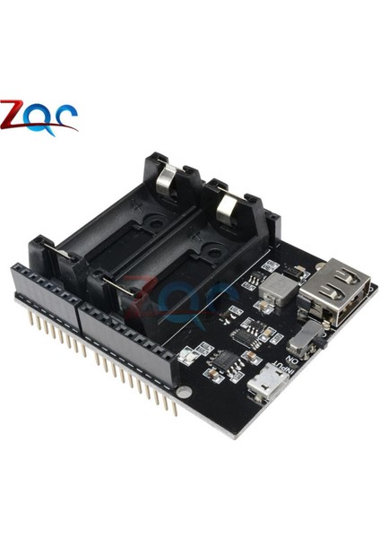 Çift 16340 Şarj Edilebilir Lityum Pil Kalkanı Güç Bankası 5 V Gnd Mikro USB Şarj Çıkışı Kartı Arduino R3 Için Bir Modül (Yurt Dışından)