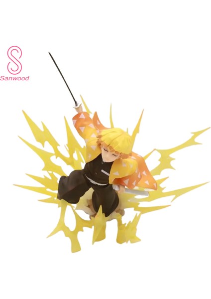 Şekil Dekoratif Canlı Sevimli Demon Slayer Sıfır Agatsuma Zenitsu Thunder Nefes Pvc Şekil Modeli Hobi Koleksiyonu (Yurt Dışından)