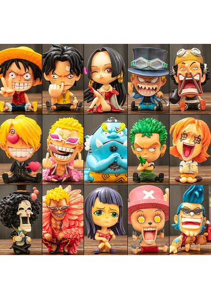 9 cm Q Anime Tek Parça Luffy Zoro Nami Sanji Robin Boa Hancock Doflamingo Ace Sabo Aksiyon Figürü Oyuncakları Koleksiyon Modeli Bebek Hediyeleri (Yurt Dışından)
