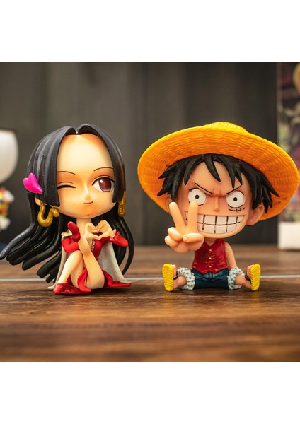 9 cm Q Anime Tek Parça Luffy Zoro Nami Sanji Robin Boa Hancock Doflamingo Ace Sabo Aksiyon Figürü Oyuncakları Koleksiyon Modeli Bebek Hediyeleri (Yurt Dışından) modelleri