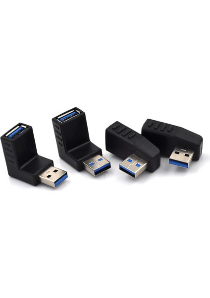 USB 3.0 Erkek - Dişi Açılı Adaptör L Şekilli Uzatma Konnektörü Karşılaşması (Yurt Dışından)