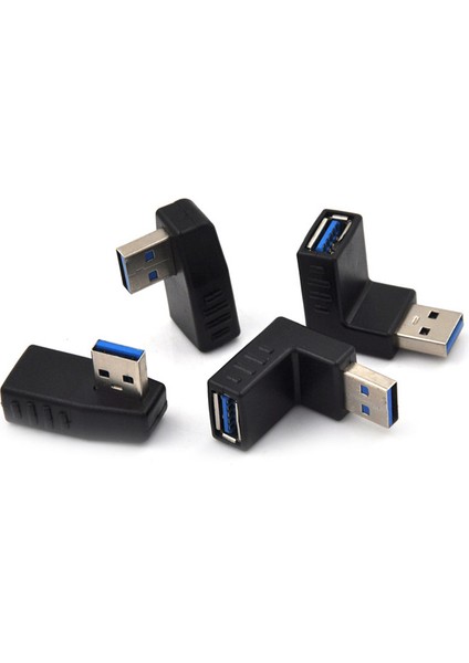 USB 3.0 Erkek - Dişi Açılı Adaptör L Şekilli Uzatma Konnektörü Karşılaşması (Yurt Dışından)