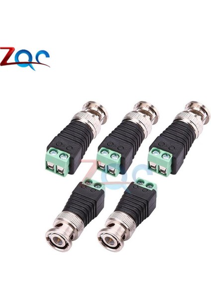 5pcs Bnc Balun Konnektörü ve Terminal Erkek Adaptörü (Yurt Dışından)