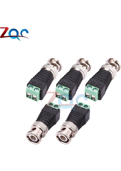 5pcs Bnc Balun Konnektörü ve Terminal Erkek Adaptörü (Yurt Dışından)