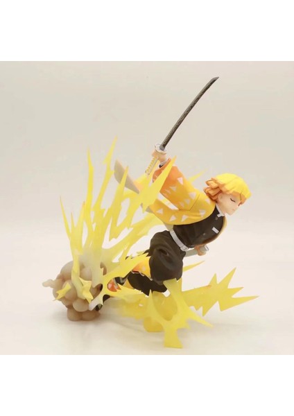 Şekil Dekoratif Canlı Sevimli Demon Slayer Sıfır Agatsuma Zenitsu Thunder Nefes Pvc Şekil Modeli Hobi Koleksiyonu (Yurt Dışından)