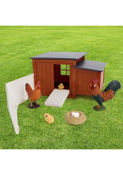 Tavuk Yuvası Heykelcik Zarif Güzel Eğitim Çiftlik Evi Kümes Hayvanları Modeli Şekil Hediye Için (Yurt Dışından) modelleri